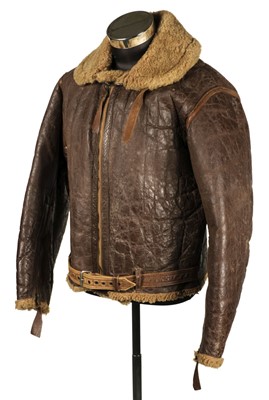 Lot 200 - Flying Jacket. WWII Battle of Britain RAF Irvin brown leather flying jacket circa 1939