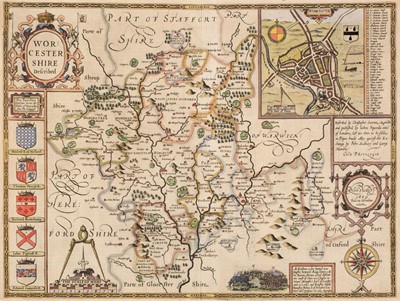 Lot 176 - Worcestershire. Speed (John), Worcestershire Described, J. Sudbury & G. Humble, 1616