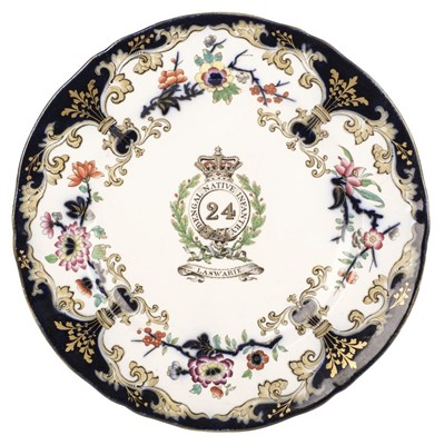 Lot 328 - Bengal Native Infantry. A Victorian 24th Bengal Native Infantry pottery plate