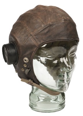 Lot 166 - Flying Helmet. Three  WWII RAF C type flying helmets including one worn by Flying Officer A.A. Jones