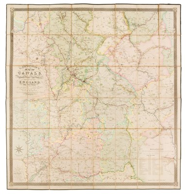 Lot 105 - Canal Map. Bradshaw (G.), Map of Canals, Navigable Rivers, Railroads etc...., circa 1830