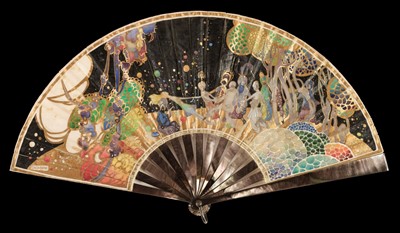 Lot 349 - Baghot de la Bere (Stephen, 1877-1927). A painted fan