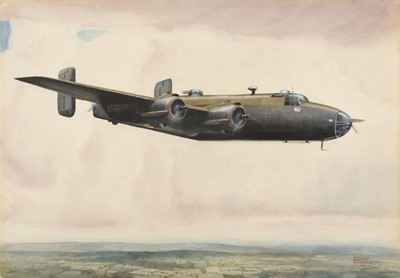 Lot 106 - Bradshaw (Stanley Orton, 1903-1950). WWII British bomber ... 1946, watercolour