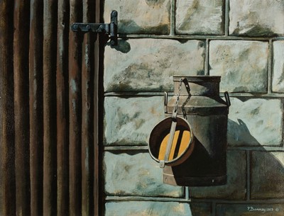 Lot 369 - Bonney (Peter, 1953-). Shovel and Fork, oil on board, signed and dated 2003 and one other