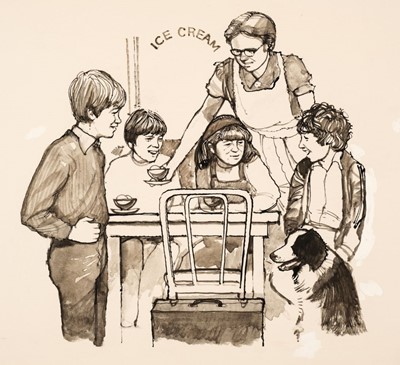 Lot 483 - Blyton, Enid. Original colour and monochrome illustrations for Famous Five, 1977-84