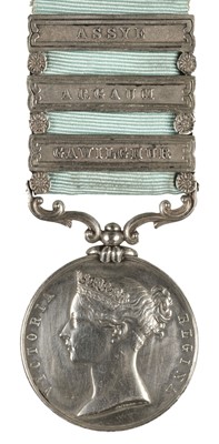Lot 368 - Army of India 1799-1826, 3 clasps, Assye, Argaum, Gawilghur (Havilr. Eshwar, Arty.)