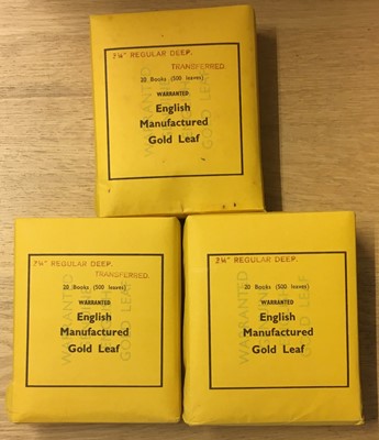 Lot 496 - Gold leaf. 60 unused books of Regular deep transfer English gold leaf