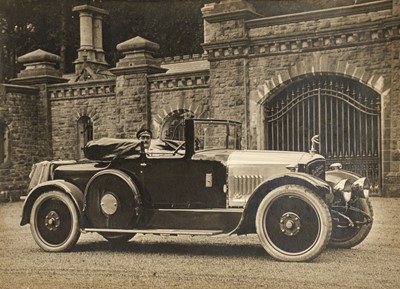 Lot 241 - Early Motoring. A fine enlarged study of an imposing De Dion-Bouton  Convertible Coupe circa 1920