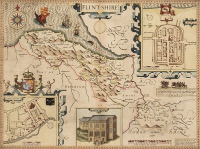 Lot 130 - Flint & Denbigh. Speed (John), Two county maps, circa 1627