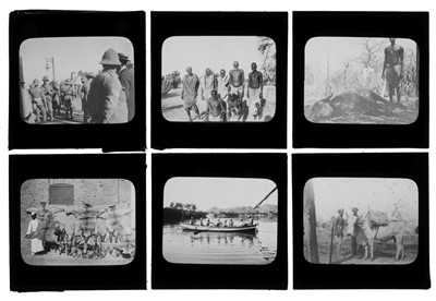 Lot 58 - Magic Lantern Slides. A collection of 100 mostly photographic magic lantern slides