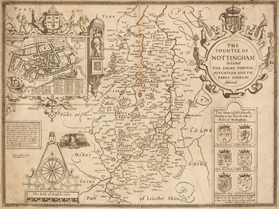 Lot 151 - Nottinghamshire. Speed (John), The Countie of Nottingham described..., circa 1627