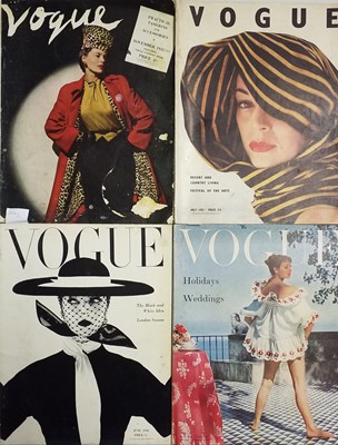 Lot 391 - Vogue, a broken run of 84 volumes of vintage Vogue magazines, circa 1942-65