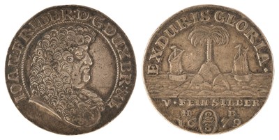 Lot 454 - Johann Friedrich 1(665-79). 2/3 Thaler, 1679..., and one other