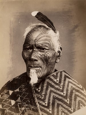 Lot 152 - Pulman (Elizabeth, 1836-1900). Portrait of the Maori Chief Mahi Poki Orakei, New Zealand, c. 1870
