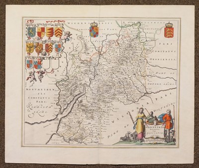 Lot 103 - Gloucestershire. Blaeu (Johannes), Glocestria Ducatus vulgo Glocestershire, Amsterdam, circa 1648
