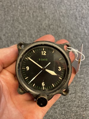 Lot 153 - Cockpit Clock. A WWII RAF 8-day cockpit clock circa 1941
