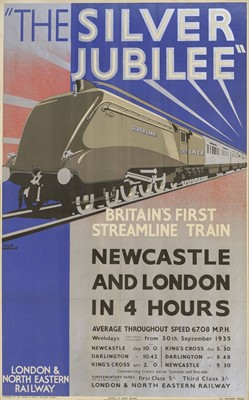 Lot 249 - London & North Eastern Railway. An original poster "The Silver Jubilee"