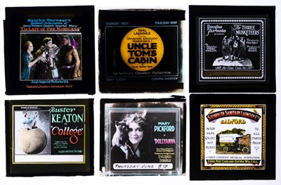 Lot 210 - Magic Lantern Slides. A group of 52 mostly hand-coloured lithographic and some photographic