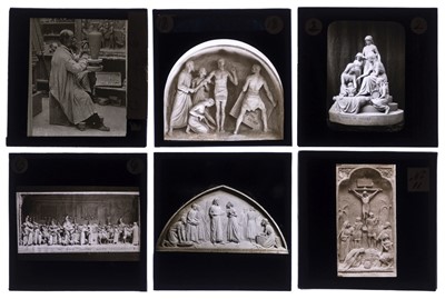 Lot 211 - Magic Lantern Slides. A group of 59 photographic magic lantern slides of George Tinworth