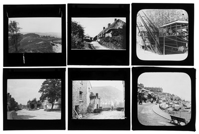 Lot 214 - Magic Lantern Slides. A group of 77 mostly photographic magic lantern slides of English views