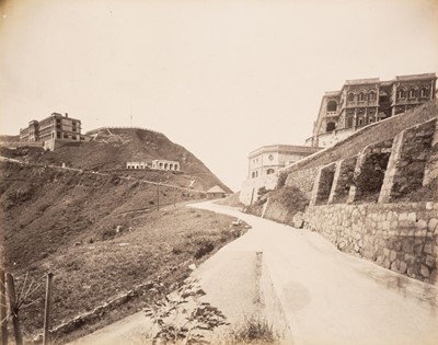 Lot 99 - Hong Kong. A group of 9 photographs of Hong Kong, c. 1870s, albumen prints