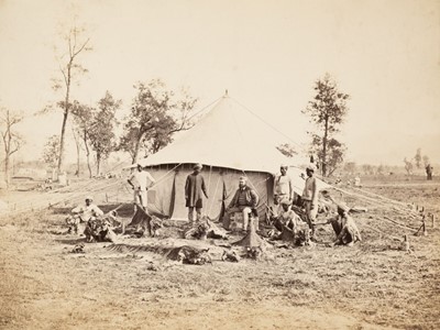 Lot 101 - India & London Zoo, etc. A photograph album containing approx. 45 mounted albumen print photographs