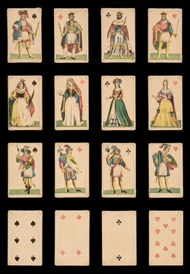 Lot 460 - Translucent playing cards. Translucent playing cards with hidden erotic illustrations, c.1865