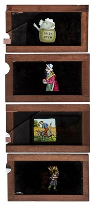 Lot 203 - Magic Lantern Slides. A group of 25 hand-painted magic lantern slip slides