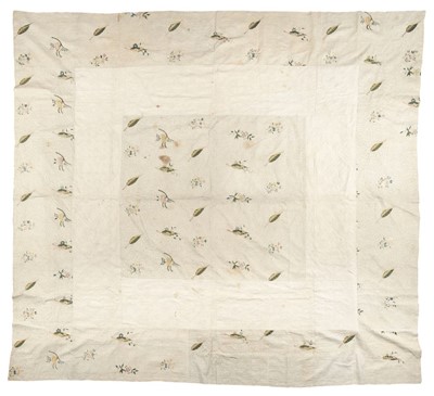 Lot 133 - Bedcover. A bedcover belonging to Elizabeth Cotton (1756-1830)