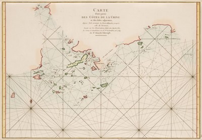 Lot 86 - China. De Mannevillete (J. B. after),  Carte d'une Partie des Cotes de la Chine..., circa 1775