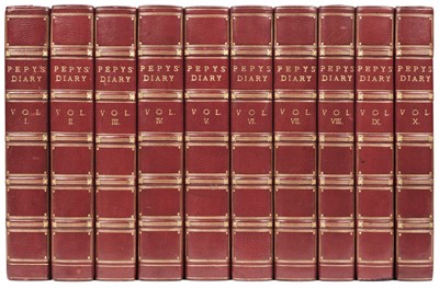 Lot 352 - Pepys (Samuel). The Diary of Samuel Pepys, 10 vols., 1904-10