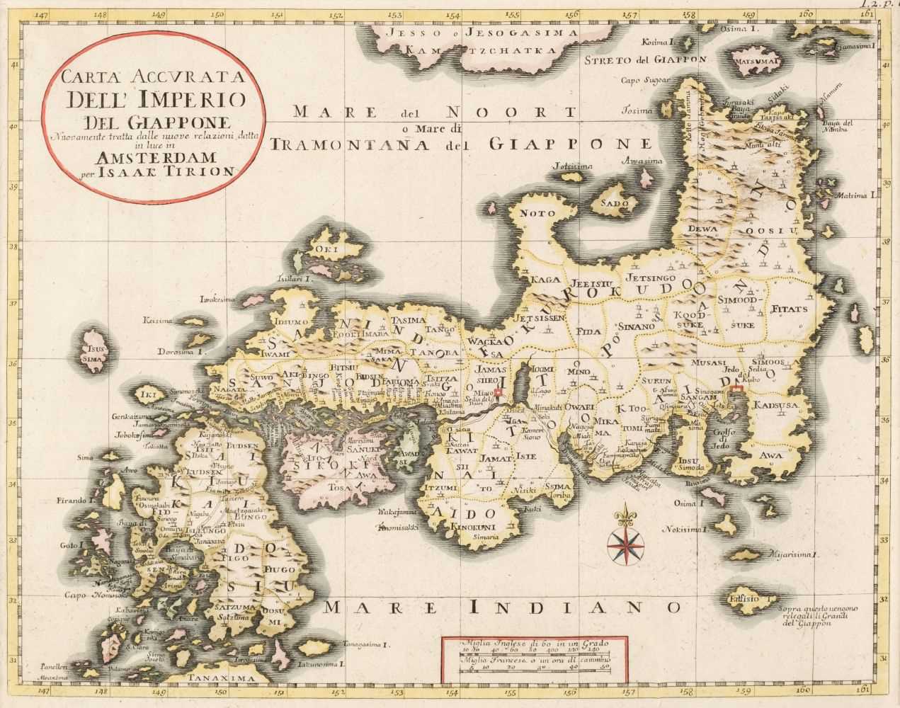 Lot 119 - Japan. Tirion (Isaak), Carta Accurata Dell' Imperio del Giappone..., Venice, circa 1740