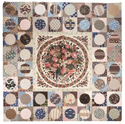 Lot 179 - Quilt. A large piece of patchwork, English, mid 19th century