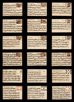 Lot 455 - Music playing cards. Pack of New Cotillons variation, [London], circa 1775