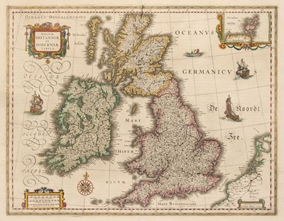 Lot 82 - British Isles. Blaeu (G.). Magnae Britanniae et Hiberniae Tabula, Amsterdam circa 1650