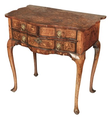 Lot 100 - Side Table. An 18th century walnut floral marquetry side table