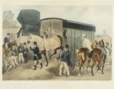 Lot 192 - Pollard (James, after). The Derby Pets, plates 2, 3, & 4 (only) of 4, Ackermann & Co. 1842