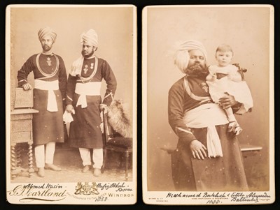 Lot 209 - Victoria (1819-1901). A pair of albumen print cabinet cards, c. 1888