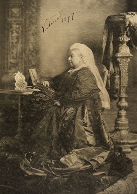 Lot 210 - Victoria (1819-1901). Photograph signed, 'Victoria RI, 1897', possibly by Lafayette