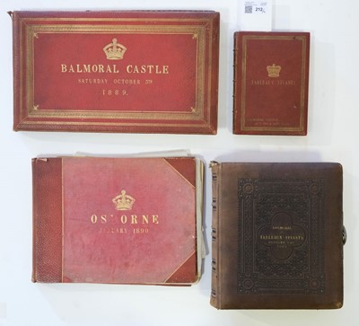 Lot 212 - Victoria (1819-1901). A group of 4 tableaux vivants photograph albums taken at Balmoral Castle