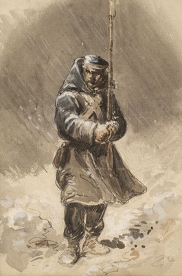Lot 35 - Guys (Constantin, 1802-1892). A Sentry, Crimea, 1854