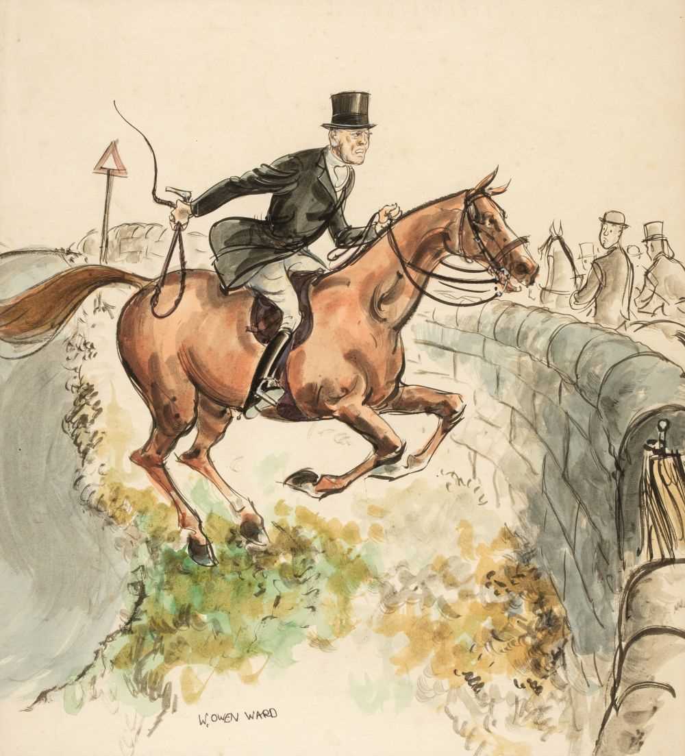Lot 189 - Owen Ward (W., 20th century). The Hunt, watercolour on paper and other genre