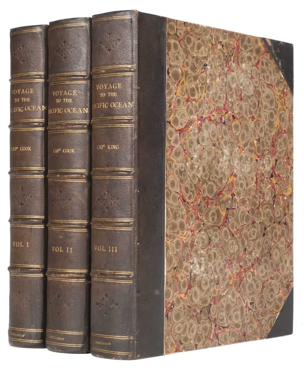 Lot 1 - Cook (James). A Voyage to the Pacific Ocean, 1st edition, 3 volumes, 1784