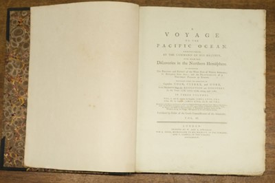 Lot 1 - Cook (James). A Voyage to the Pacific Ocean, 1st edition, 3 volumes, 1784
