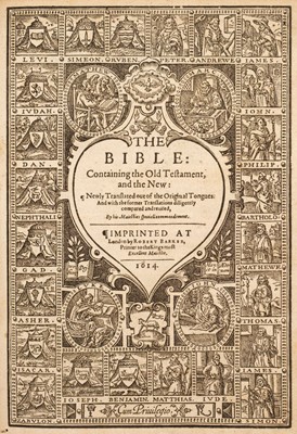 Lot 269 - Bible [English]. The Bible, containing the Old Testament, and the New, 1614 (i.e. 1615)