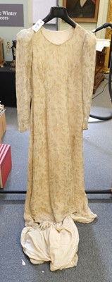 Lot 144 - Clothing. A 1930s wedding or court dress, & other early-mid 20th century garments