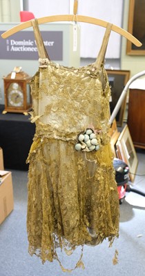 Lot 144 - Clothing. A 1930s wedding or court dress, & other early-mid 20th century garments