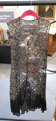 Lot 144 - Clothing. A 1930s wedding or court dress, & other early-mid 20th century garments