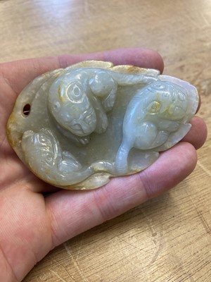Lot 38 - Jade. Two Chinese 18/19th century style carvings