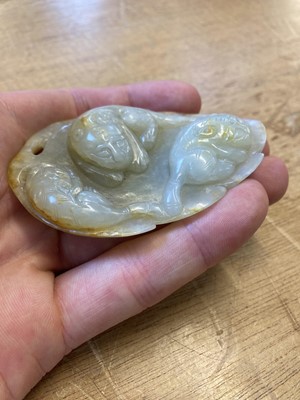 Lot 38 - Jade. Two Chinese 18/19th century style carvings